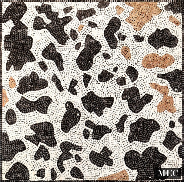 Custom Mosaics by MEC | Based on animal pattern marble mosaic floor designed.
