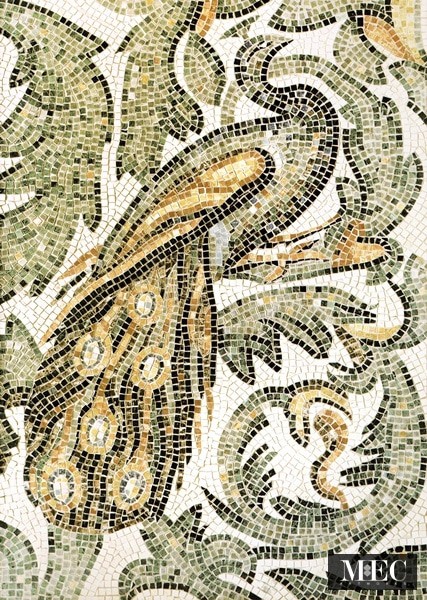 Custom Mosaics by MEC | Enchanting depiction of a peacock with a garden backdrop