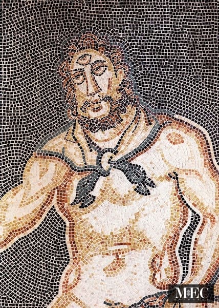 Custom Mosaics by MEC | Ancient Greek mosaic depicting mythological being