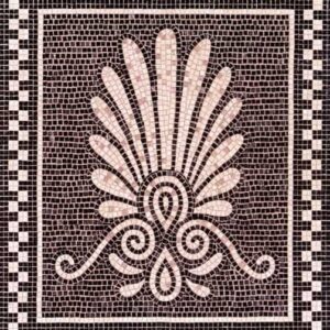 Roman marble mosaic motif eubea bruno