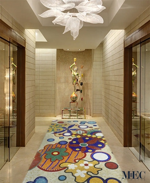 Custom Mosaics MEC | Floral abstract mosaic masterpiece multicoloured.