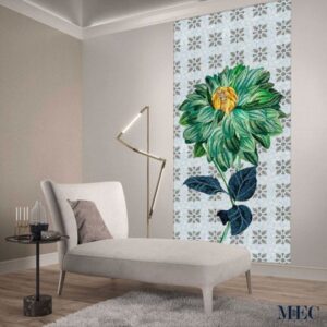 MEC Custom Mosaics | Flower glass mosaic wall art.