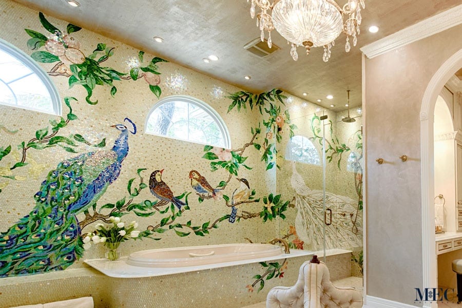 Luxury Mosaics MEC | Custom Bathroom Wall Mosaic.