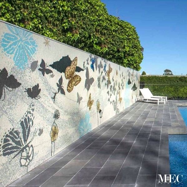 Custom Mosaics MEC | Butterfly Mosaic Wall Art.