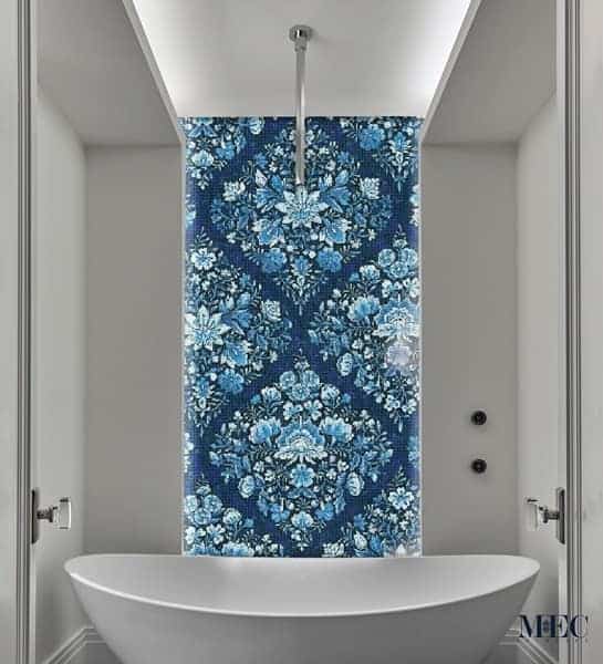 Custom Mosaics MEC | Floral wall art pattern.