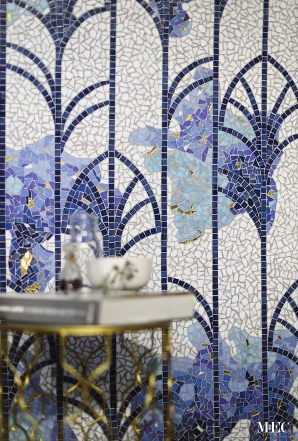 Auriu handmade glass mosaic pattern from Decoratifs catalog by MEC featuring 24k gold