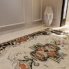 Drasa Lacuna Baroque style-handcrafted-marble mosaic rug by MEC
