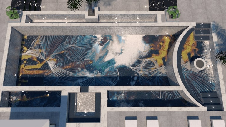 Dark and Reflective Pool Colors