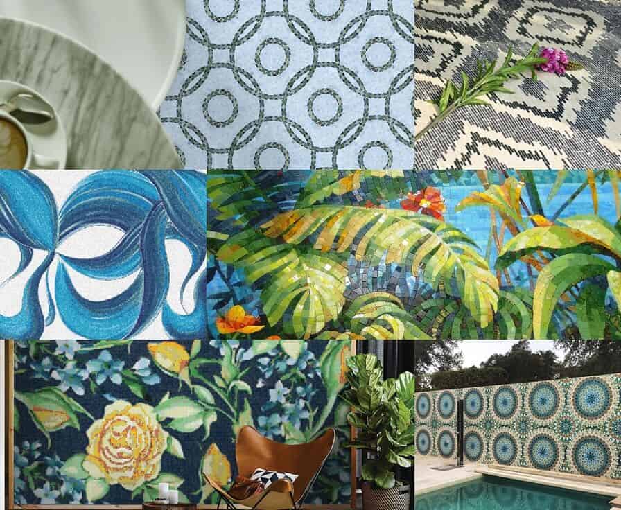 mosaic tile art design ideas collage