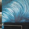 Abstract glass mosaic art for walls and swimming pools. blue glass mosaic