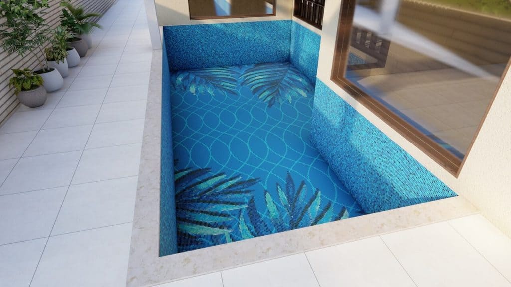 Elysian custom made glass mosaic PIXL swimming pool tiles design (1)