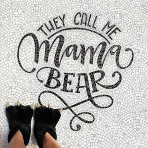 custom mosaic logo design "they call me mama bear"