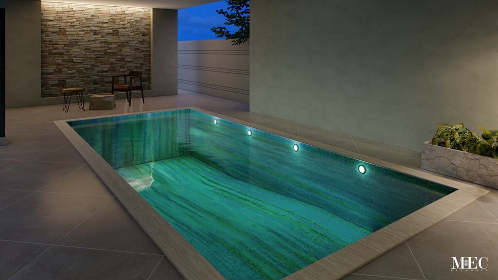 cool color palette ab stract glass mosaic PIXL pool
