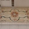 handcrafted marble mosaic tile rug enterance floor render