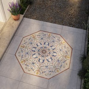 vemalo octagon handcut marble mosaic tile floor medallion decorative
