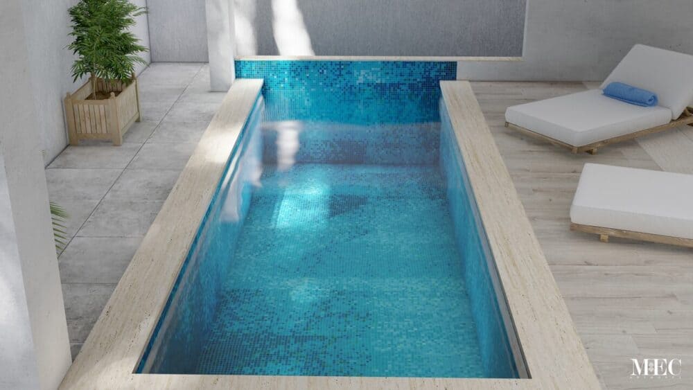 digital abstract glass mosaic art swimming pool tiles