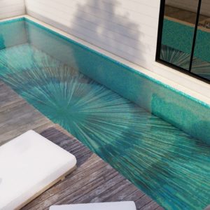 Kosmik Aqua Vertex PIXL swimming pool glass mosaic tile