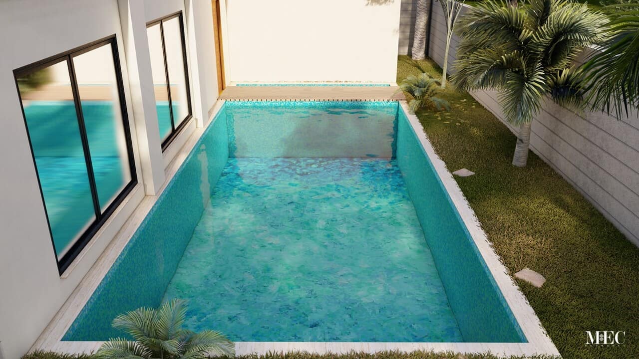 ombre shaded blue aqua swimming pool glass mosaic tiles