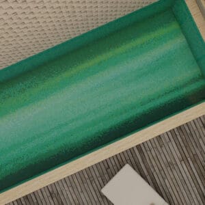 Green Stretch PIXL glass mosaic pool idea