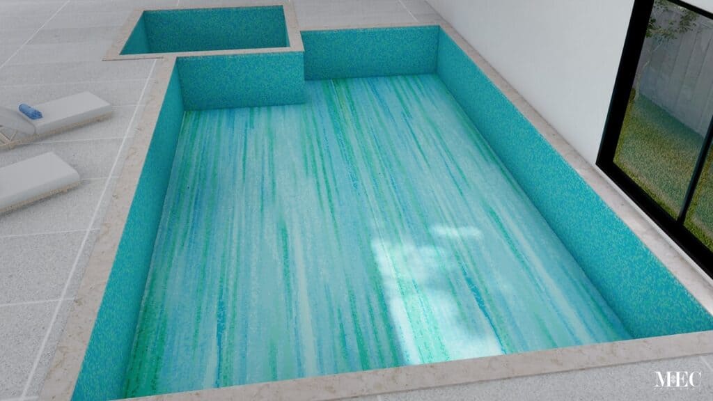 custom swimming pool tile glass mosaic art abstract (2)