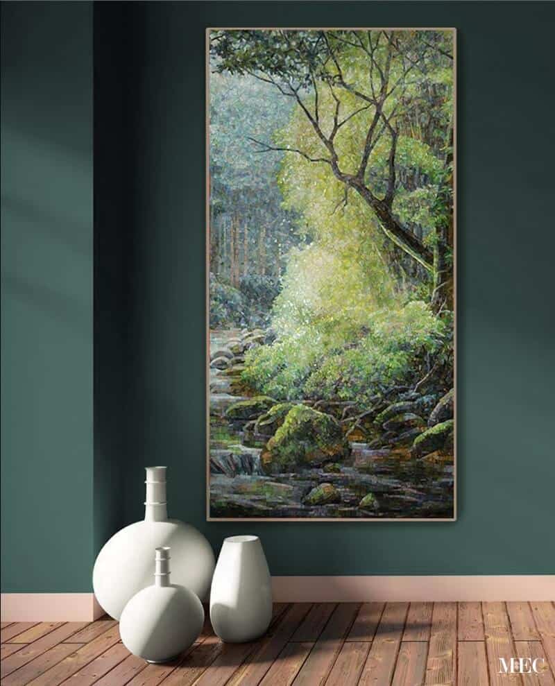 serenity creek wall mosaic artwork handcut glass tile curor