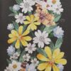 blomst flower mosaic wall colorful yellow floral dark