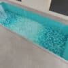 custom pool mosaic ombre gradient glass tile side view render