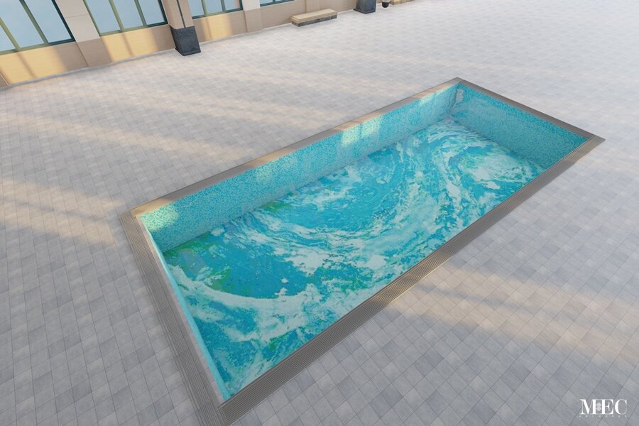 sinon splash ocean waves glass mosaic art pool