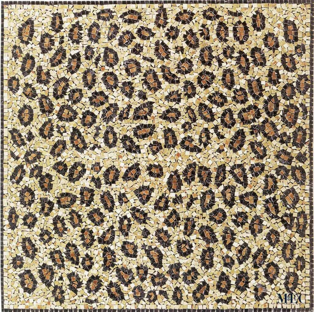 Leopardo hand chopped marble mosaic animal print tile