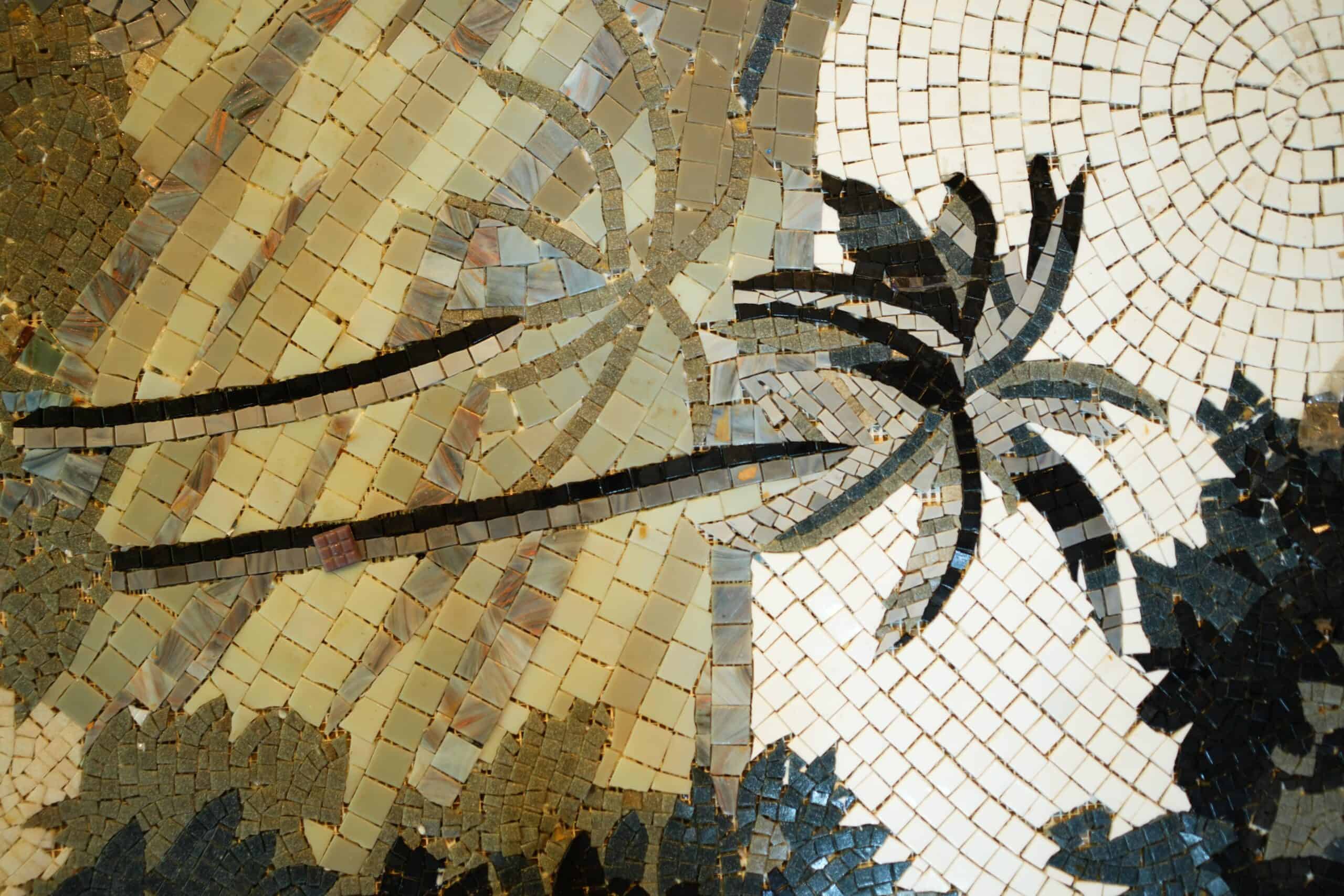 mosaic tree palm scenery