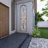 Roman Niche Mosaic Wall Decor outdoor entrance area arched niche