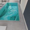 paint swirl swimming pool mosaic art render