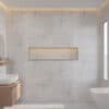 radiating mosaic bathroom tiles white shower wall niche