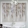 bathtub wall glass mosaic artwork hanging vines