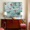 vintage rose mosaic glass tile wall decor custom handcrafted