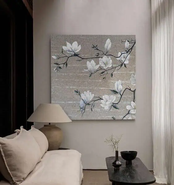 Magnolia Mosaic Flower Tile wall art