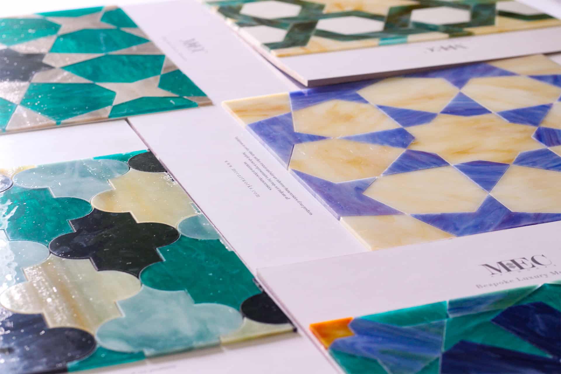 moroccan mosaic sample board