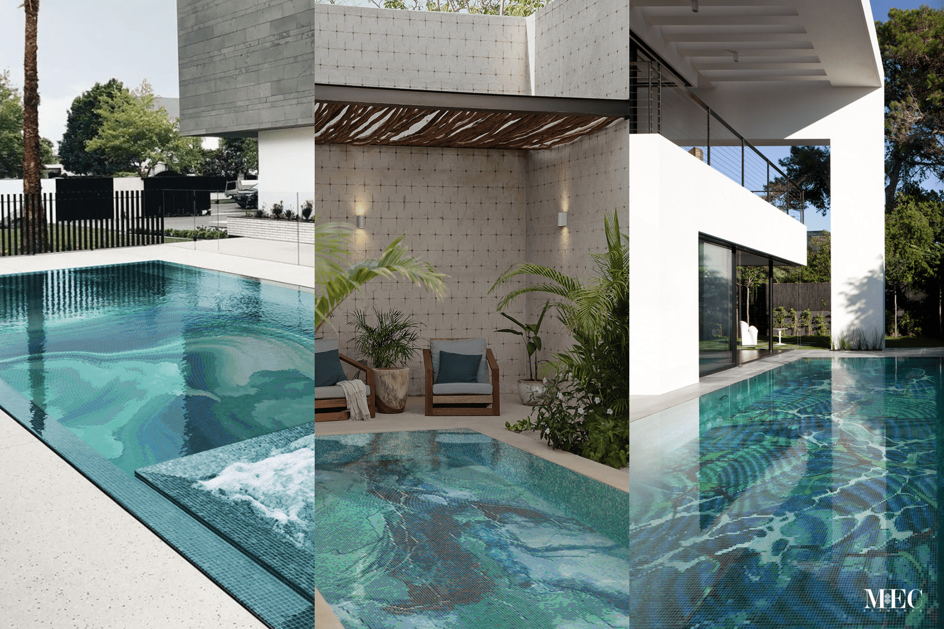 Tranquility Unleashed: Ocean-Inspired Mosaic Pool