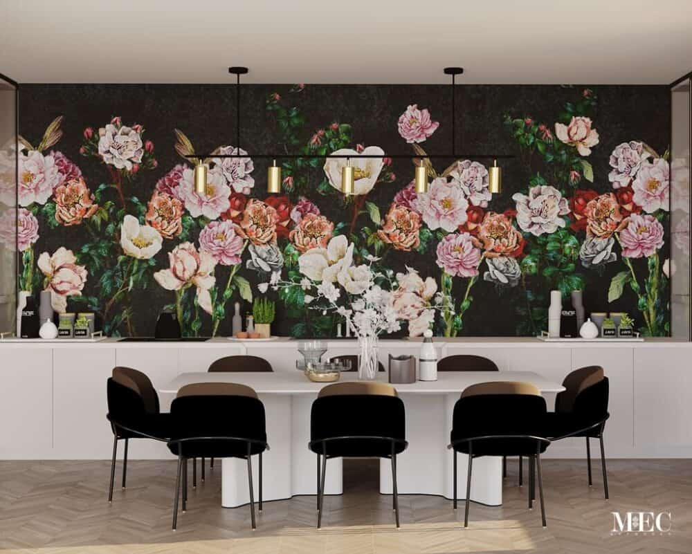 Rose Mosaic Tile Mural Mec Bespoke Luxury Mosaics