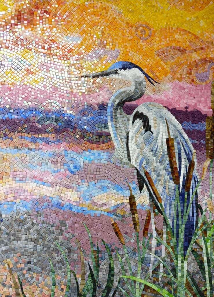 bird mosaic tile designs