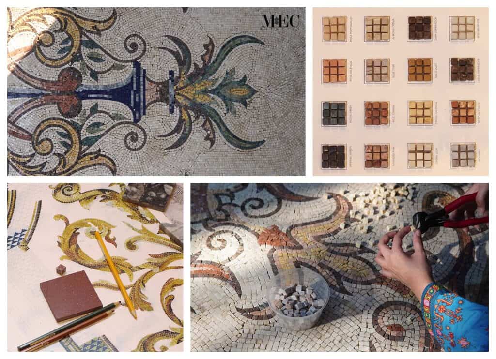 roman murals and mosaic art