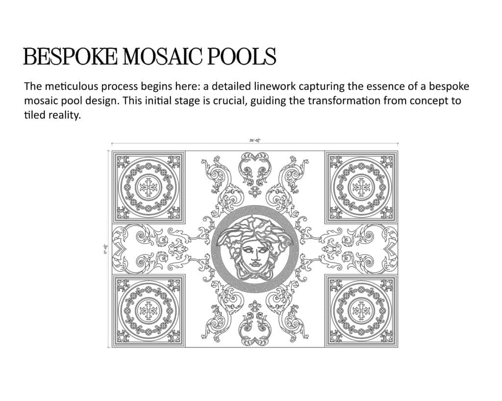 bespoke mosaic pools design process MEC Artworks