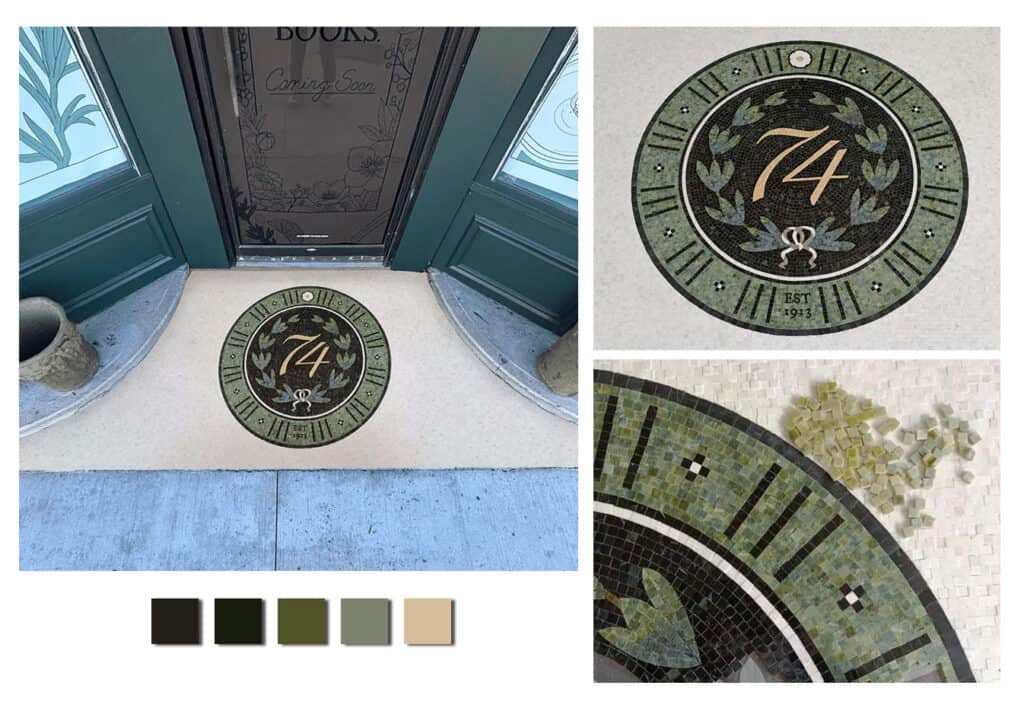 A Westerville Bookstore’s Mosaic Address Sign