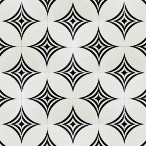 monochromatic waterjet mosaic tile