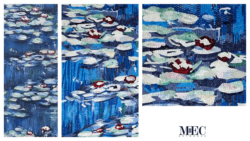 mosaic water flower inspiration