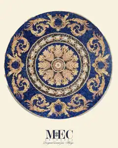 Medallion Design Blue and Gold