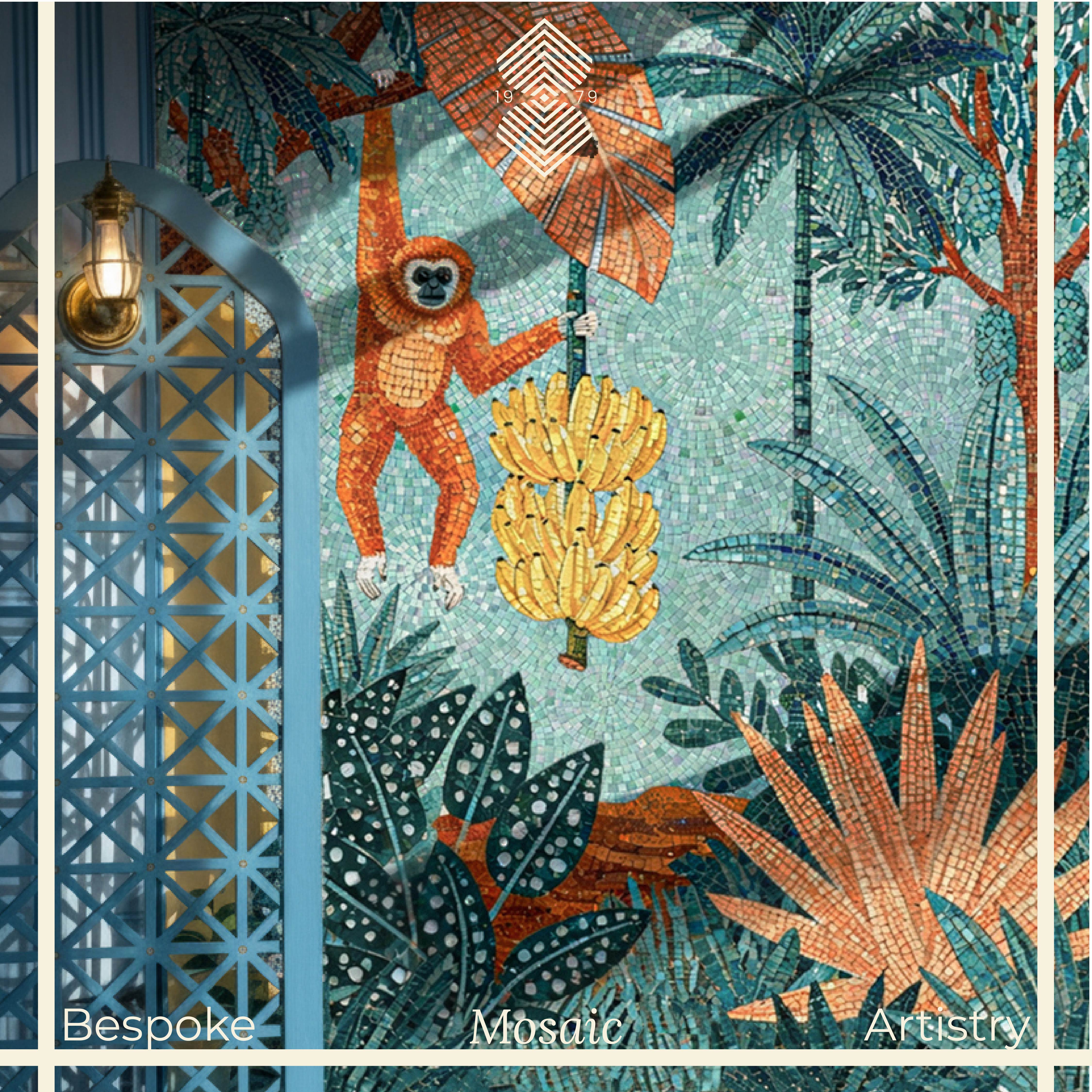 nature-inspired mosaic patterns for outdoor walls