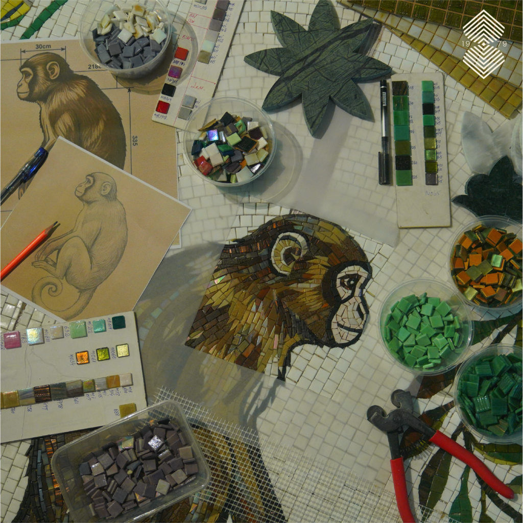 textured natural stone mosaic patterns for patios and gardens