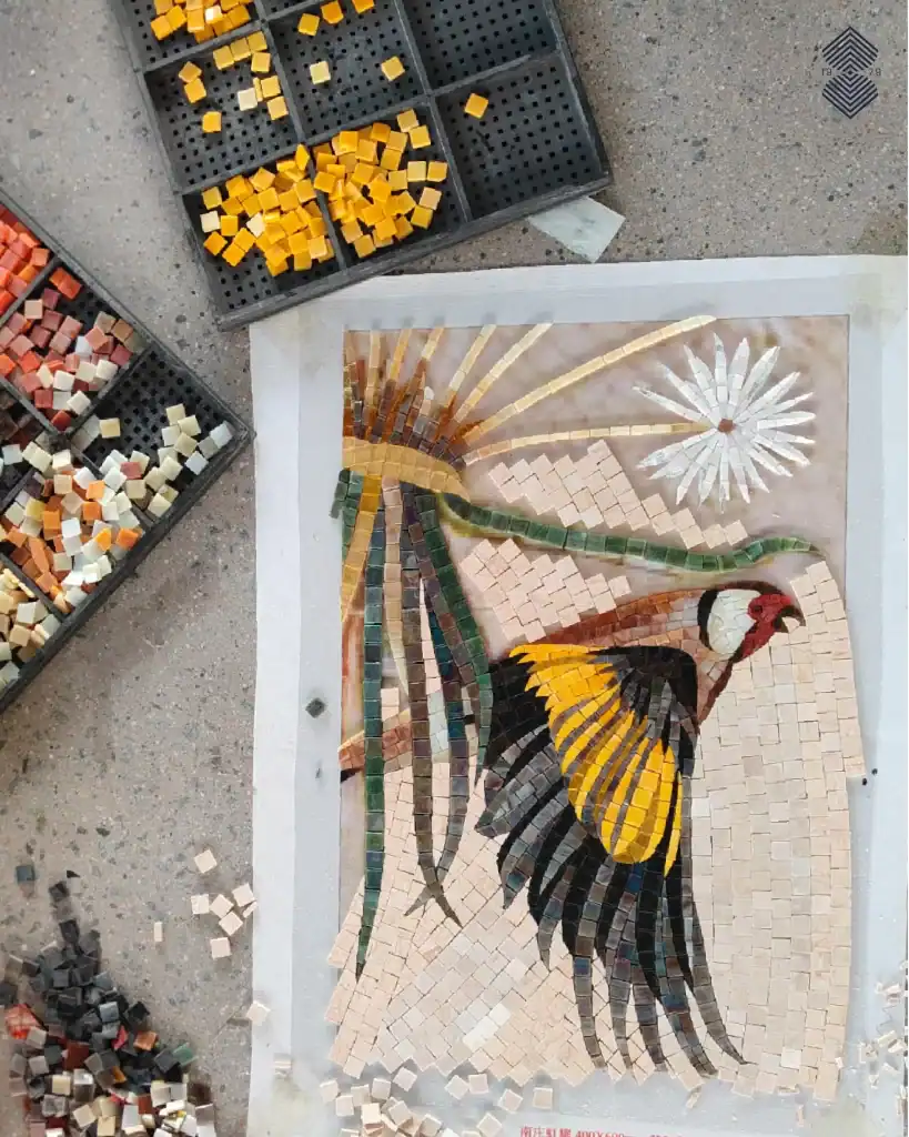 Custom Yellow Bird Mosaic