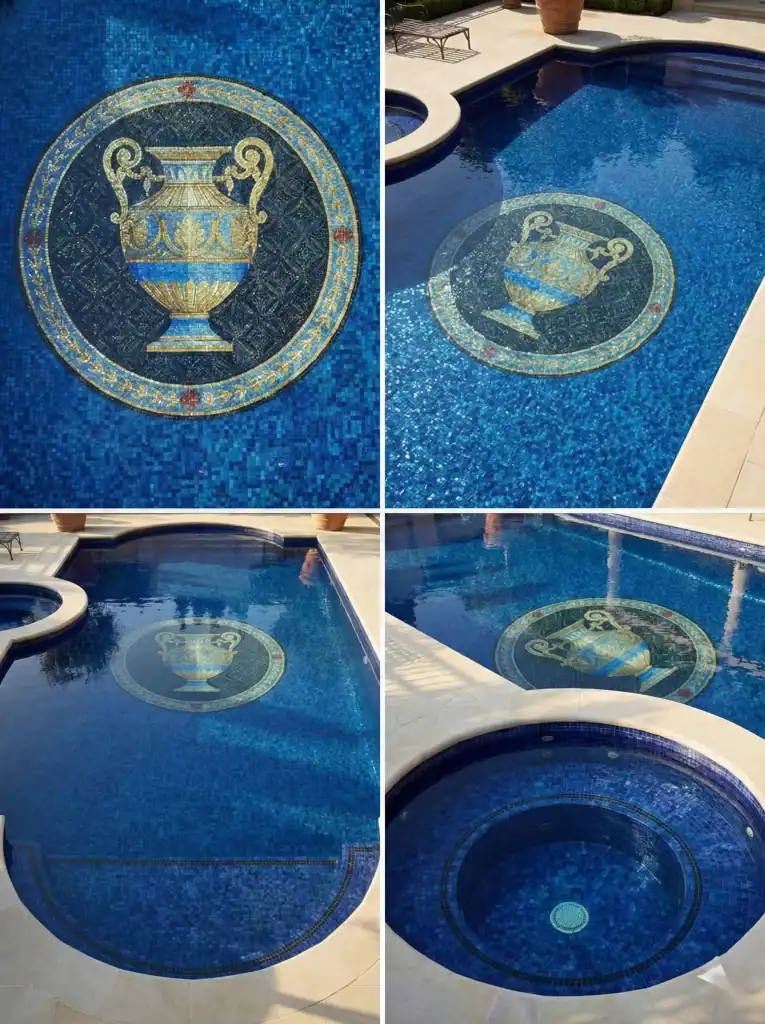 Vase Pool Mosaic Artwork - MEC Artworks